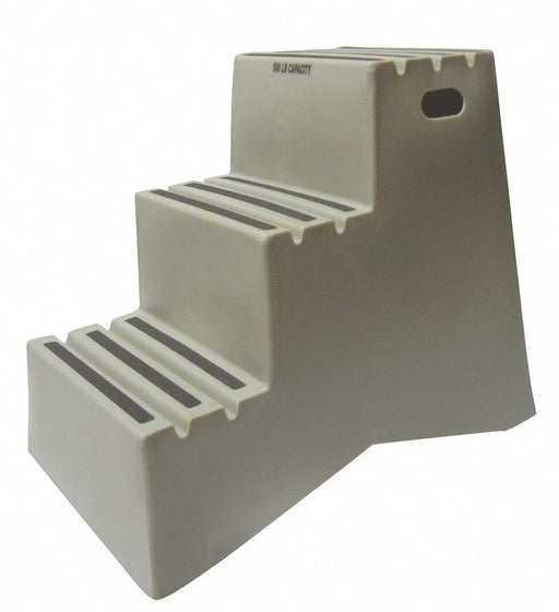 J4025 Step Stand 3 Steps Polyethylene Gray