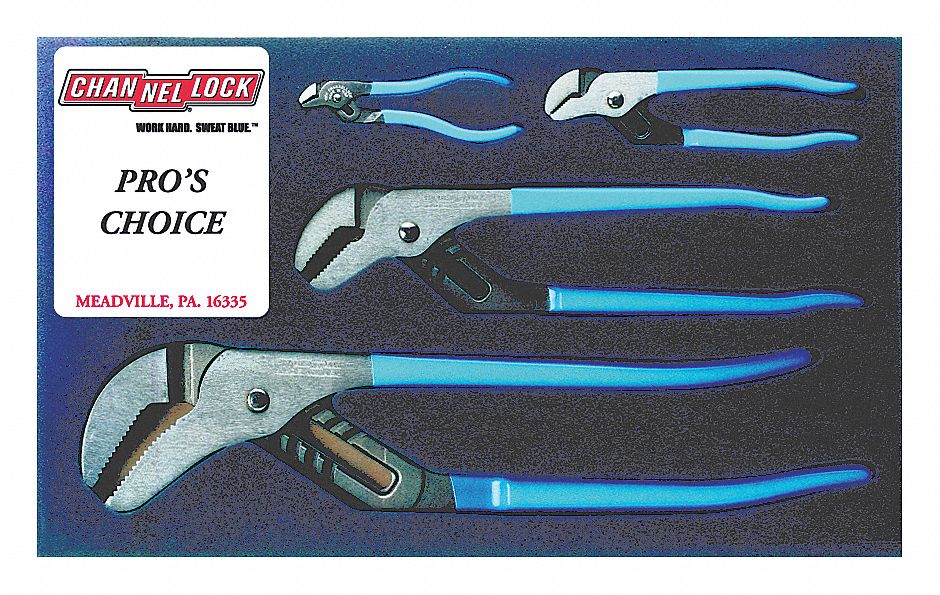 Tongue and Groove Plier Set Dipped 4Pcs.