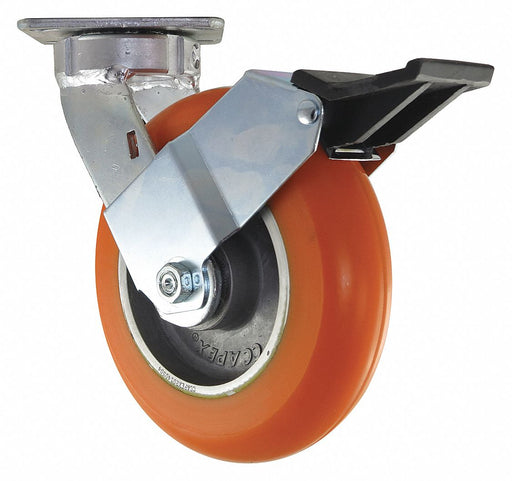 Plate Caster Swivel Polyurethane 9 1/2 H