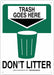 Facility Sign Alum 14 X10  Grn/Blk/Wht