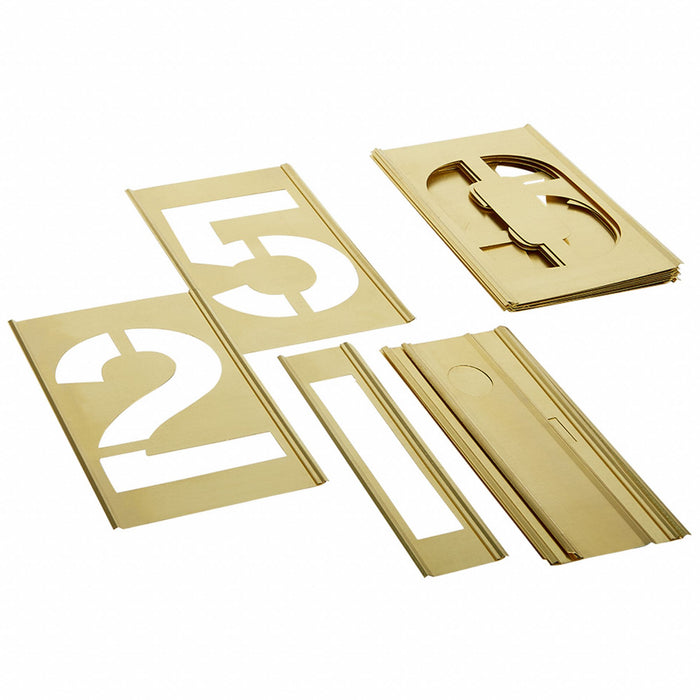 Stencil Set Number Set Brass 15 pcs