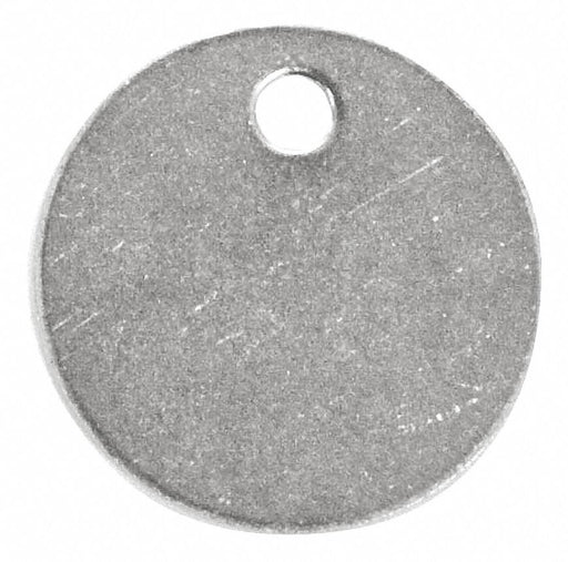 Blank Tag Alum 1in H 1in W Silver PK100