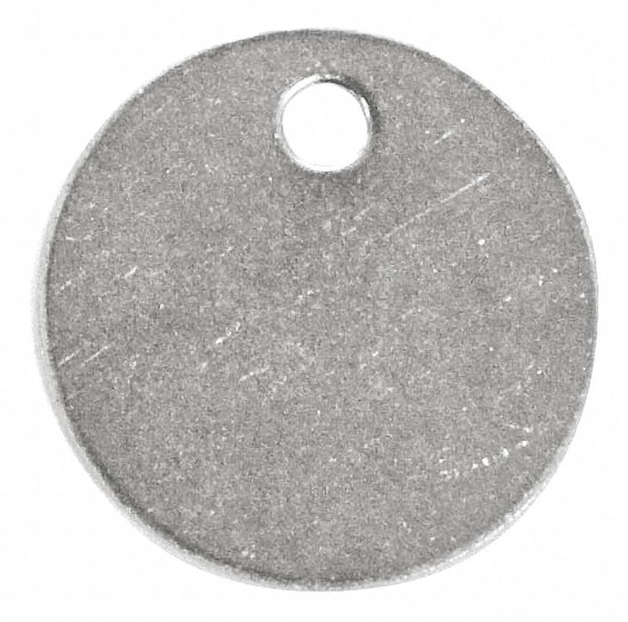 Blank Tag Alum 2in H 2in W Silver PK100