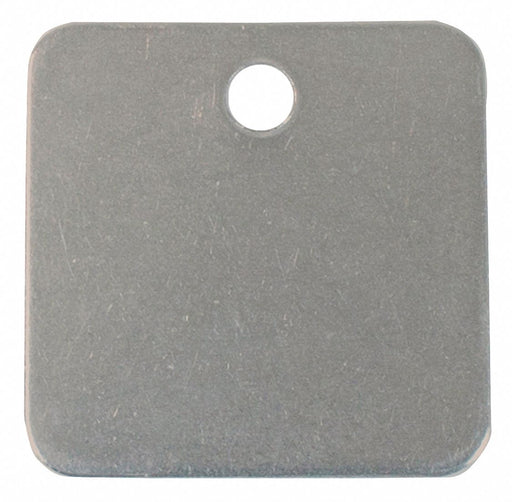 Blank Tag Alum 1in H 1in W Silver PK100