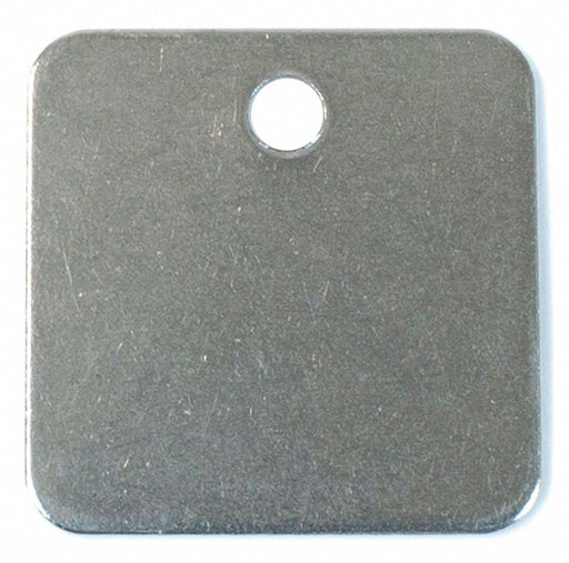 Blank Tag Square SS 1 1/2 in W PK100