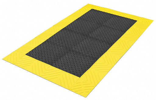 Antifatigue Mat Black YllwBrdr 3ft.x5ft.