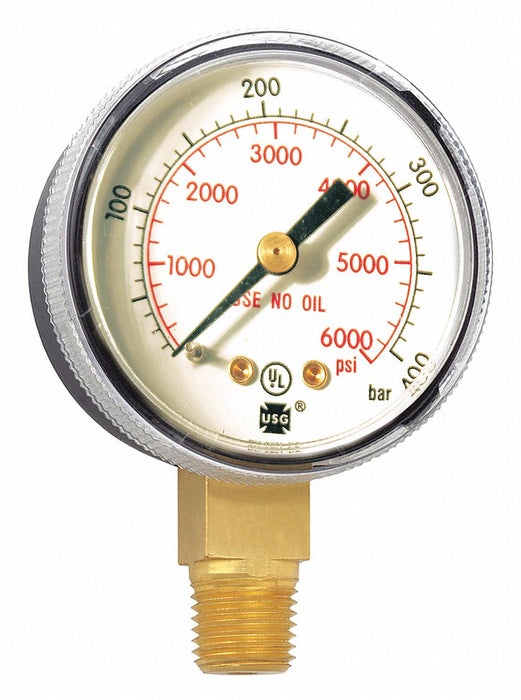 K4563 Pressure Gauge 0 to 6000 psi 2 