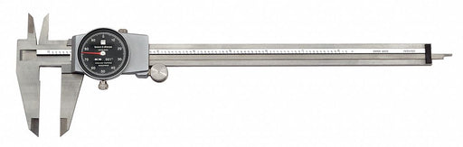 N1166 Dial Caliper Range 0 to 8In Jaw 1.9In