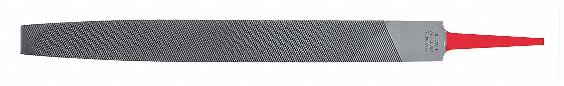 Flat Aluminum File Double 8inL Nat.
