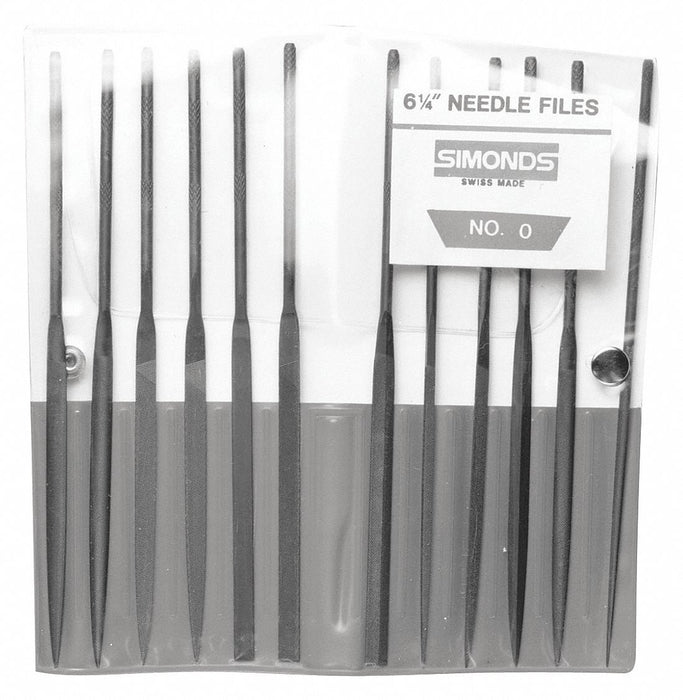 Needle File Set 5-1/2in.L Swiss 12 pcs.