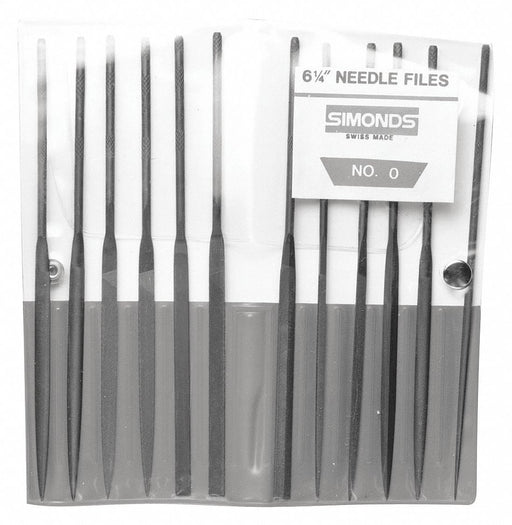 Needle File Set 6-1/4in.L 2 Cut Type