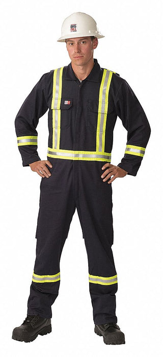 FR Coverall Navy 3XL 36-1/2in. Hemmed