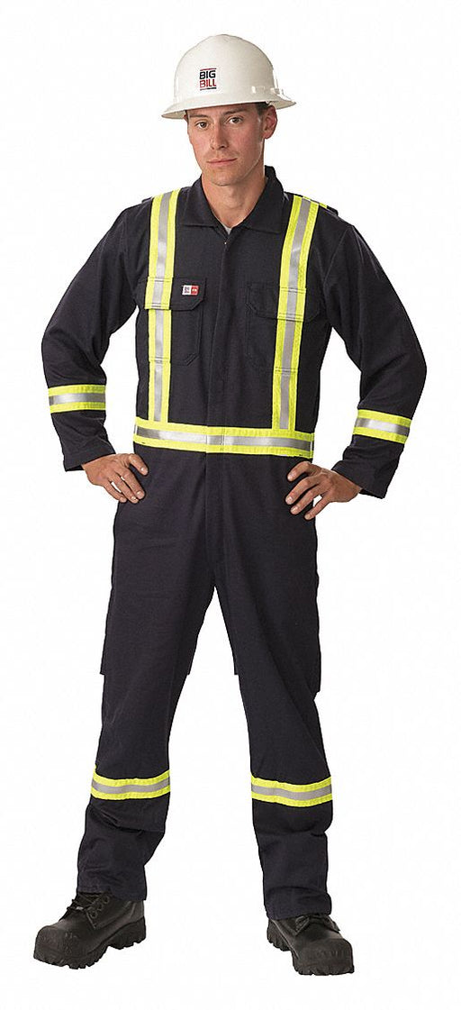 FR Coverall Navy 4XL 39-1/2in. Hemmed