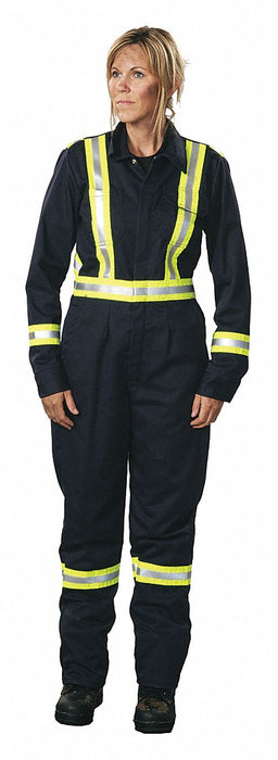 Coverall Navy 3XL 37-1/2in. Hemmed