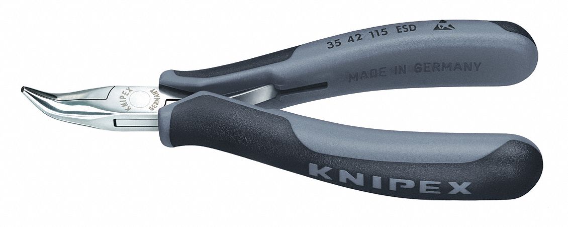 Bent Round Nose Plier 4-1/2 L Smooth
