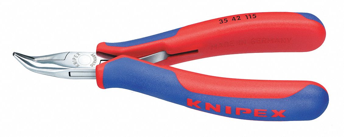 Bent Round Nose Plier 4-1/2 L Smooth