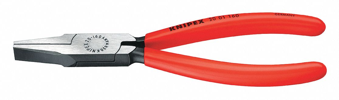 Flat Nose Plier 6-1/4 L Serrated