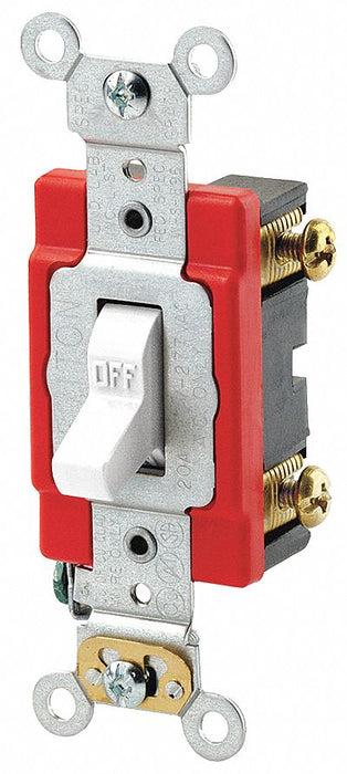Wall Switch White 20 A Single Pole 2 hp
