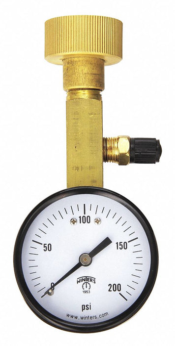 Air Over Water Test Gauge Kt 0 to 200psi