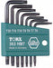 Torx Key Set L Shape 1 1/2 to 2 1/4 in