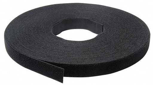 Hook-and-Loop Cable Tie Roll 75 ft Black