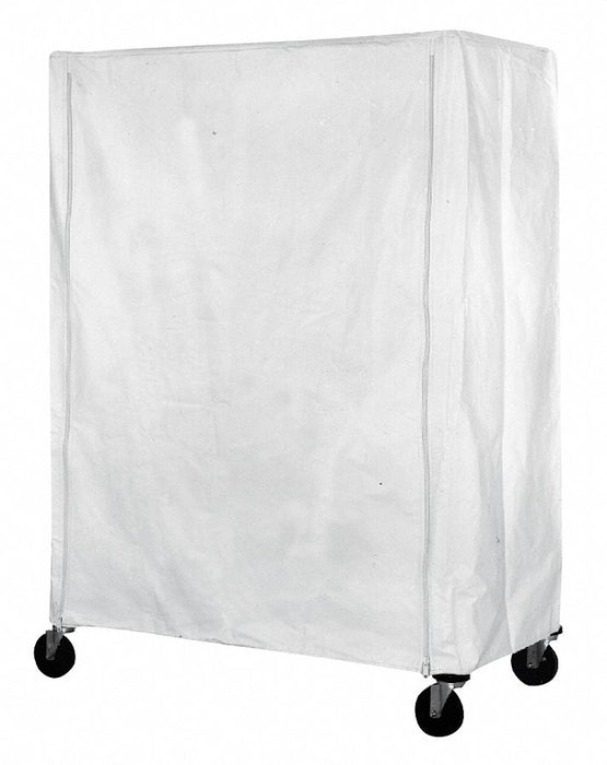 Cart Cover 48x18x54 White Poly Zipper