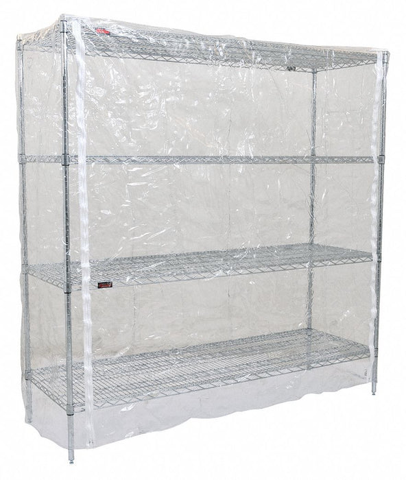 Cart Cover 60x24x86 Clear Vinyl Zipper