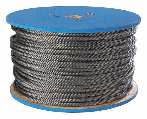 Wire Rope 500 ft L 1/8 in Dia 340 lb