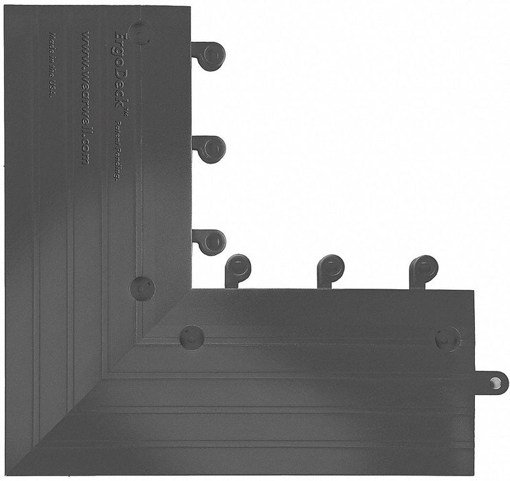 Outside Corner Black 15 in x 15 in PK4