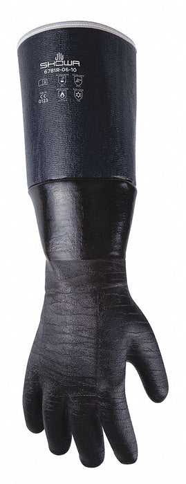 ChemResistantGloves Blk Gauntlet L 10 PR