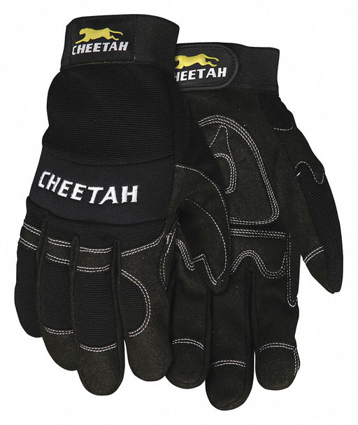 Gloves Mechanic Hook/Loop Wrist Blk PR