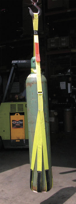 GasBottleSling Ylw Vertical NylonWebbing