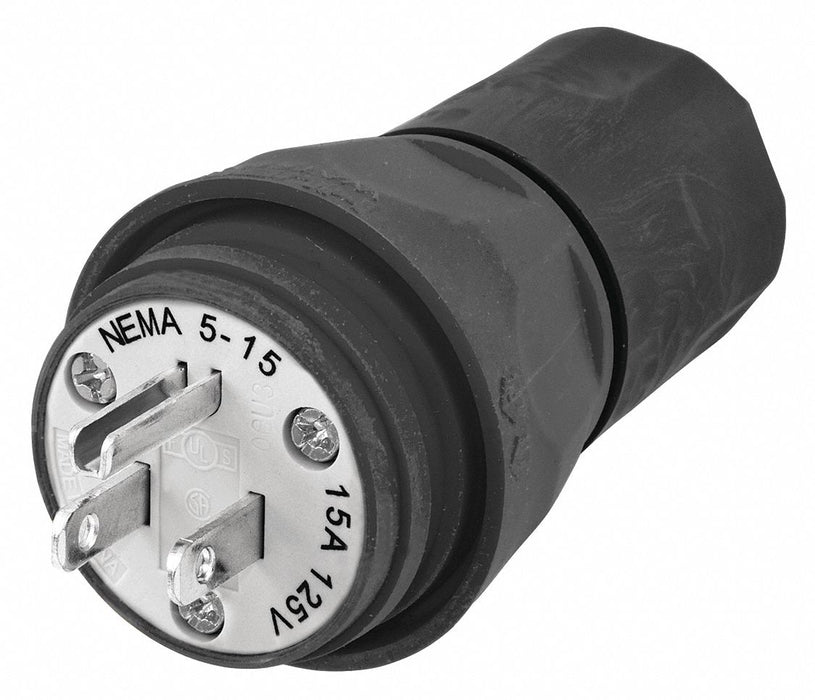 Watertight Strt Plg Blk 15 A Stnd 5-15P