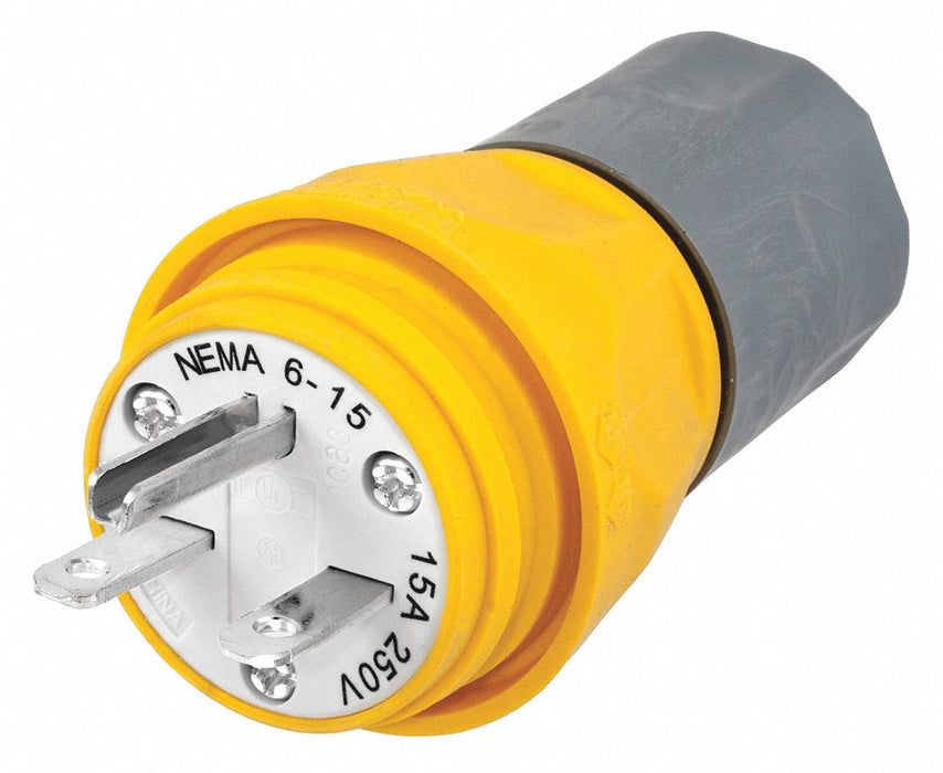Watertight Strt Plg Yllw 15 A Stnd 6-15P