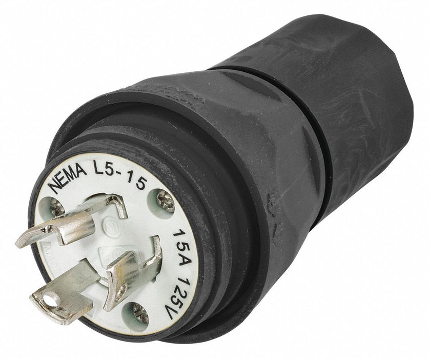 WT LckPlg Strt 15 A Blk Elastmr 3Blds
