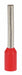 Ferrule Tin Copper 18 AWG PK500
