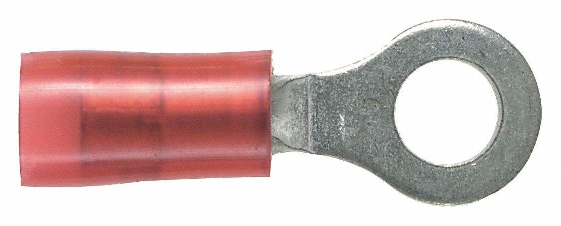 Ring Terminal Red 22 AWG 18 AWG PK100