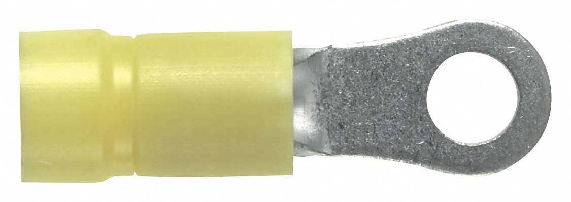 Ring Terminal 1/4in. Yellow PK50