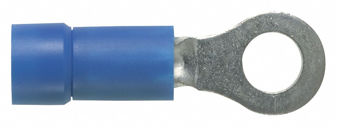 Ring Terminal #8 Blue 600V PK100