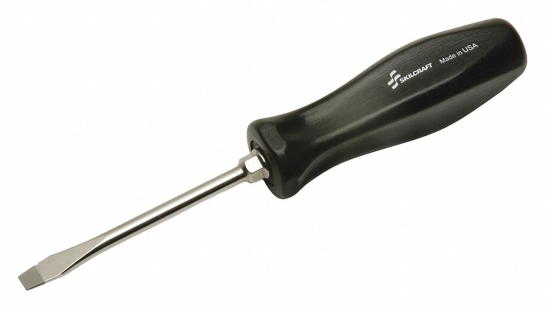 ScrDrv Slt 1/4in Blc RoundwithHexBolster