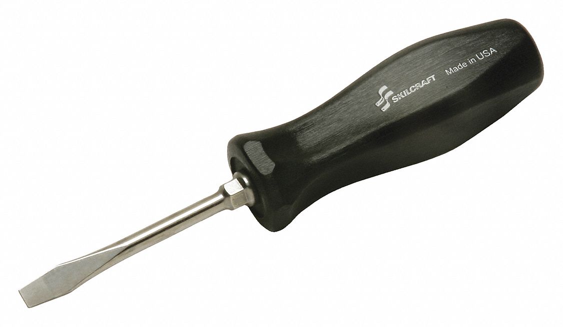ScrDrv Slotted 3/16in Black Rnd
