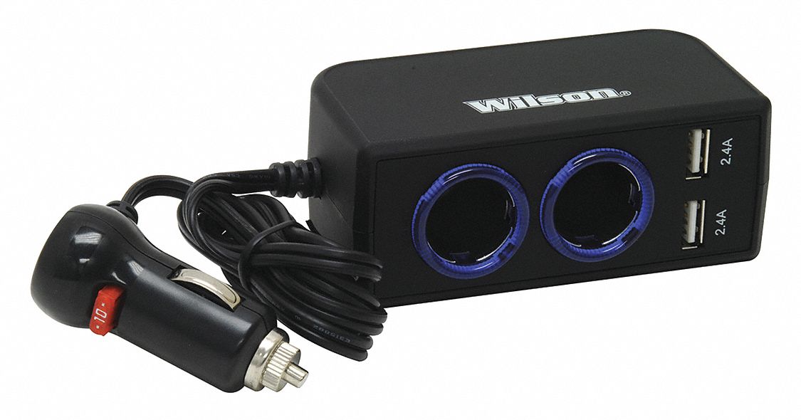 USB Adapter 2 Outlet 13in.Wx8in.Dx6in.H