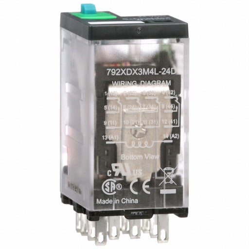 J2423 GeneralPurpose Relay 24VDC 4PDT 14Pins
