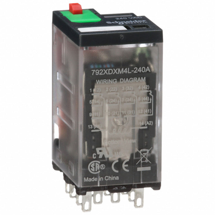 J2425 GeneralPurpose Relay 240VAC 4PDT 14Pin