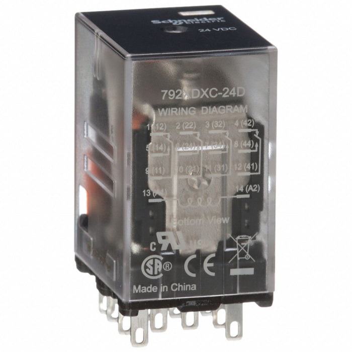 J2424 GeneralPurpose Relay 24VDC 4PDT 14Pins