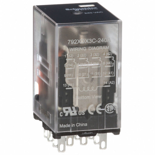 J2422 GeneralPurpose Relay 240VAC 4PDT 14Pin