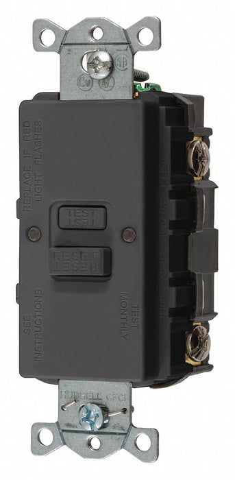 GFCI Receptacle Black Nylon Back