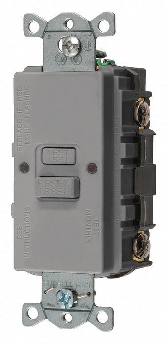 GFCI Receptacle Gray Nylon Back