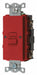 GFCI Receptacle Red Nylon Back