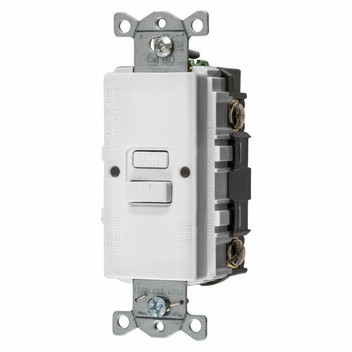 GFCI Receptacle White Nylon Back